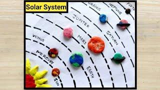 Solar system model using clay | How to make solar system easy step by step