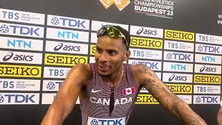 Andre de Grasse talks about Noah Lyles and this being his championships