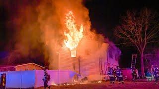 Early Arrival Heavy Fire Two Alarm Structure Fire Brick Township New Jersey 12/14/24