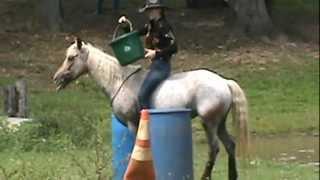 Craig Cameron Extreme Cowboy Race with Elizabeth Roten riding Bridleless and Bareback