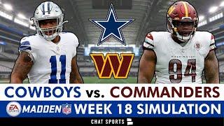 Cowboys vs. Commanders Madden Simulation For 2024 NFL Week 18 - Trey Lance Starts!