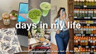 VLOG!️summer days in my life, new home decor, busy & productive days, & a personal q&a!