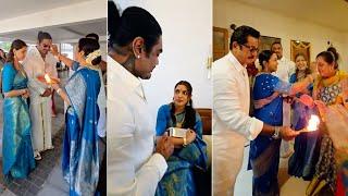 Varalaxmi Sarathkumar Diwali Celebartions @ Sarathkumar House | MS Talkies