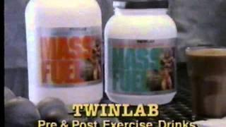 1993 GNC Twinlab Mass Fuel Pre & Post Exercise Drinks Commercial