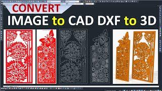 Convert Image to CAD DXF / DWG | Partition With Pattern For CNC Laser Cutting (JPG / PNG to DXF)