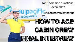 Flight Attendant FINAL INTERVIEW QUESTIONS with Sample Answers | Interview tips