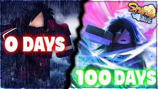 I Spent 100 Days as Madara Uchiha in Competitive | Shindo Life