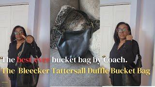 Review of the Coach Vintage Bleecker Tattersall Leather Bucket Bag