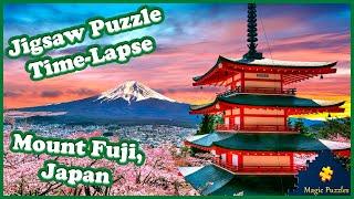 Mount Fuji, Japan — Relaxing Landscape Video. Jigsaw Puzzle Time Lapse