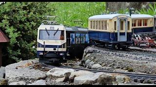 A big LGB MOB convoy snaking in the ramp... - Mutzerbahn