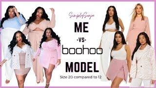 $400 Plus Size Boohoo Haul| Me vs The Model| Size 20 vs Size 12| Try-on Haul