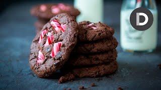 Double Chocolate Candy Cane Cookies Recipe!