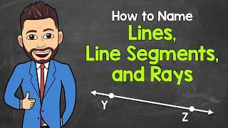 Naming Lines, Line Segments, and Rays | Geometry | Math with Mr. J