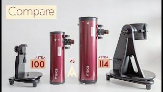 EDISLA Astra 114 vs. Astra 100 Telescopes: Design Similarities and Differences