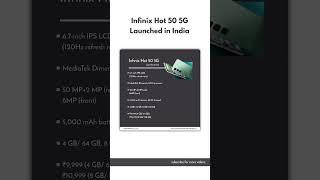 Infinix Hot 50 5G India Launch: Key Features and Specs!" #shortvideo #indianshorts #shorts