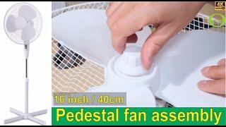 How to assemble a 16" or 40cm Oscillating Pedestal Fan - Goldair GPF16 model - step by step