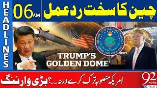 Major Warning from China | U.S. Must Back Off or ? | Headlines 06 AM | 92 News HD