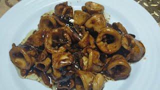 ADOBONG PUSIT RECIPE WITH OYSTER SAUCE SOBRANG SARAP