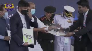 Hon'ble Raksha Mantri, Shri Rajnath Singh launches V4 UAV at Aero India 2021