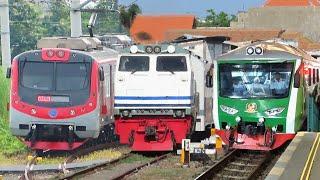 NONTON RAMAINYA KERETA API DI STASIUN TERSIBUK JOGJA : Ada Kereta Istimewa Lokomotif Livery Spesial