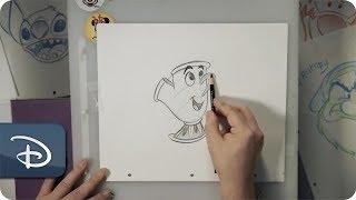 How-To Draw Chip From ‘Beauty & The Beast’ | Disney Parks