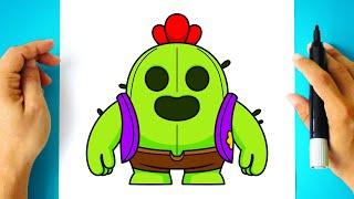How to DRAW SPIKE - Brawl Stars