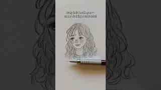 Curly hair & soft eyes – speed drawing a character!