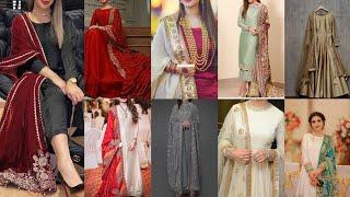 Beautiful Plain Dress With Heavy Dupatta | Party Wear Dresses