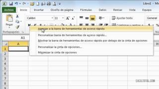 La barra de herramientas de acceso rápido en Excel