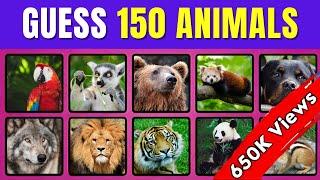 Guess 150 Animals in 3 Seconds | Easy, Medium, Hard, Impossible