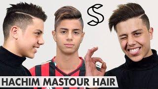 Hachim Mastour Hairstyle - Undercut with long top & line-up - Men's hair