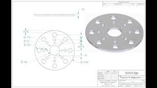 Solid Edge Tutorial - Practice for Beginners # 1