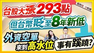 郭哲榮分析師【台股大漲293點 但台幣貶至8年新低 外資空單來到高水位 事有蹊蹺?】2024.07.03