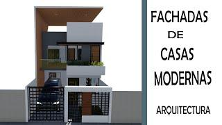 PLANOS DE CASAS MODERNAS 6x18M Fachadas de casas modernas 2020 arquitectura  casas modernas 2020