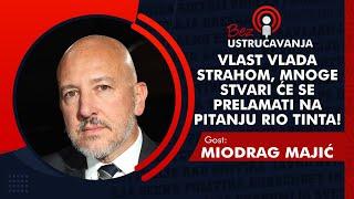 BEZ USTRUČAVANJA-Miodrag Majić:Vlast vlada strahom,mnoge stvari će se prelamati na pitanju Rio Tinta