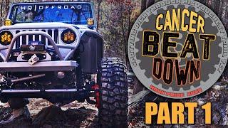 Cancer Beat Down Part 1 | Rock Crawling at Hawk Pride Offroad | One Ton Jeeps on 40s, 42s, 43