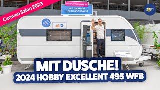 NEU auf der MESSE  2024 Hobby Excellent 495 WFB! | Caravan Salon Düsseldorf 2023 × Camperland Bong