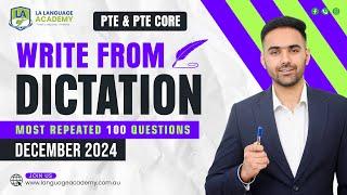 Write From Dictation | PTE & PTE Core Listening | December 2024 Exam Predictions | Language Academy