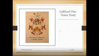 Liddiard One Name Study, A study of 27 variant spellings from 1453 till today