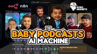 This AI System makes VIRAL Talking Baby Podcasts, Hourly (n8n NO CODE Tutorial )