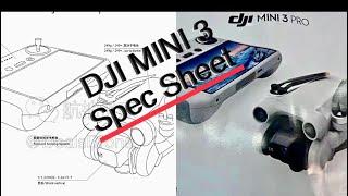 DJI Mini 3 Specs Sheet