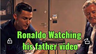 Ronaldo Watching his father's Video.