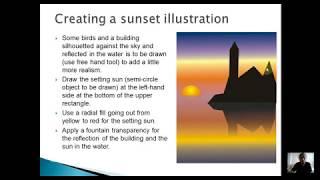 CorelDRAW Creating Sunset Illustration using Fountain Fill