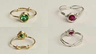 Adjustable Gemstone Wire Ring Jewelry Making Tutorial