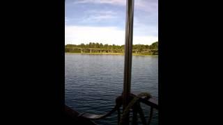 Boat ride across Seven Seas Lagoon