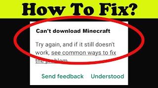 How To Fix Can't Install Minecraft App on Playstore | can't Downloads app problem solve | play store