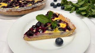 Blaubeerkuchen mit Pudding