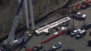 Boston landmark, Bayside Expo Center sign, removed