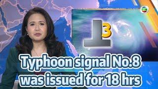 TVB News | 6 Sep 2024 | Typhoon signal No.8 was issued for 18 hrs