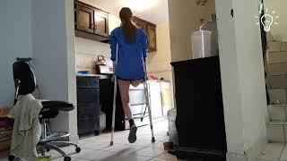 a beautiful woman has an amputated leg one crutches - Hells Kitchen! | amputee | polio | crutching